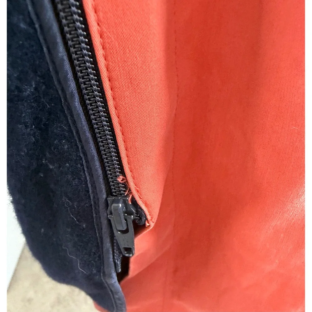 Burberry‎ Cotton Parka Jacket Burnt Orange Hooded Removable Lining Jacket Sz XL - Picture 14 of 16